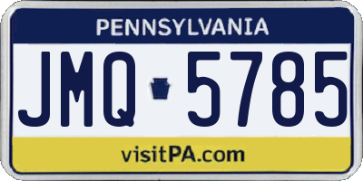 PA license plate JMQ5785