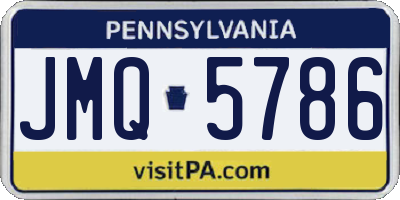 PA license plate JMQ5786