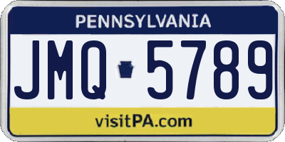 PA license plate JMQ5789