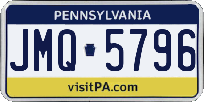 PA license plate JMQ5796