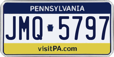 PA license plate JMQ5797