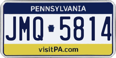 PA license plate JMQ5814