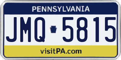 PA license plate JMQ5815