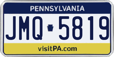 PA license plate JMQ5819