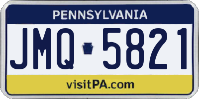PA license plate JMQ5821