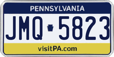 PA license plate JMQ5823