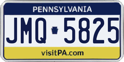 PA license plate JMQ5825