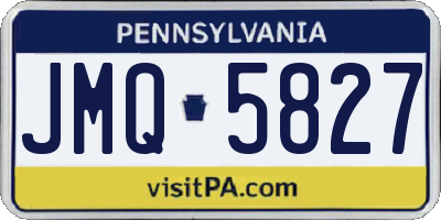 PA license plate JMQ5827
