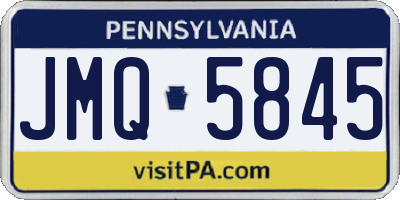 PA license plate JMQ5845