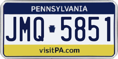 PA license plate JMQ5851