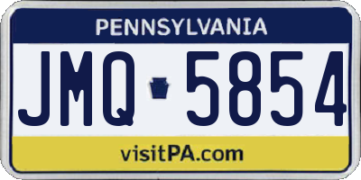 PA license plate JMQ5854