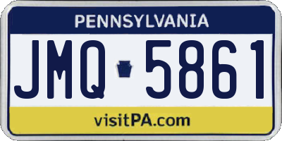 PA license plate JMQ5861