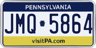 PA license plate JMQ5864