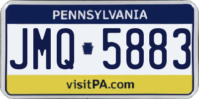 PA license plate JMQ5883