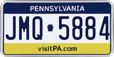 PA license plate JMQ5884