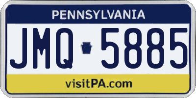 PA license plate JMQ5885