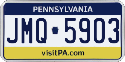 PA license plate JMQ5903