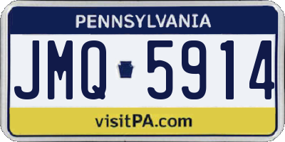 PA license plate JMQ5914