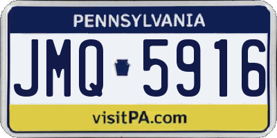 PA license plate JMQ5916