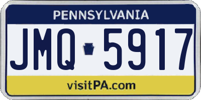 PA license plate JMQ5917