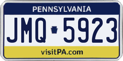 PA license plate JMQ5923