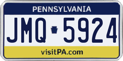PA license plate JMQ5924