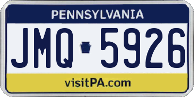 PA license plate JMQ5926