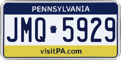 PA license plate JMQ5929
