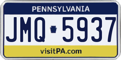 PA license plate JMQ5937