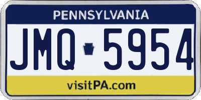 PA license plate JMQ5954