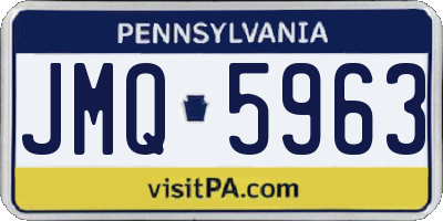 PA license plate JMQ5963