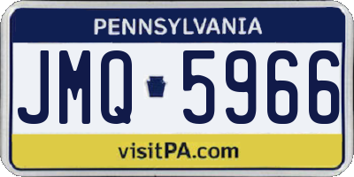 PA license plate JMQ5966