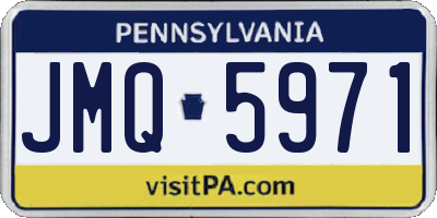 PA license plate JMQ5971