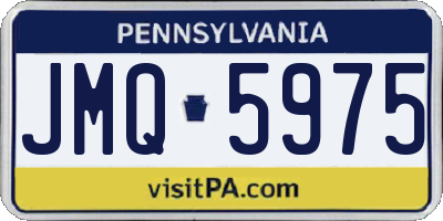 PA license plate JMQ5975