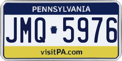 PA license plate JMQ5976