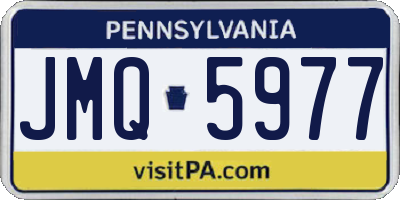 PA license plate JMQ5977
