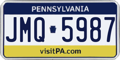 PA license plate JMQ5987