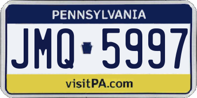 PA license plate JMQ5997