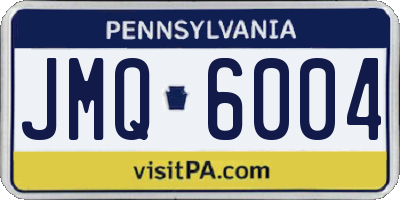 PA license plate JMQ6004