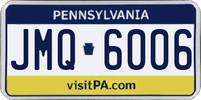 PA license plate JMQ6006