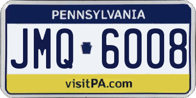 PA license plate JMQ6008
