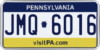 PA license plate JMQ6016
