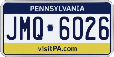 PA license plate JMQ6026