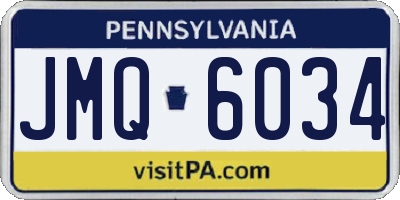 PA license plate JMQ6034