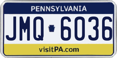 PA license plate JMQ6036