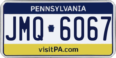 PA license plate JMQ6067