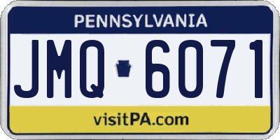PA license plate JMQ6071