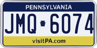 PA license plate JMQ6074