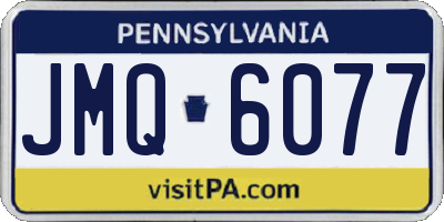 PA license plate JMQ6077