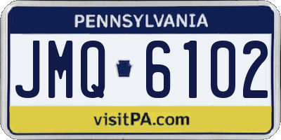 PA license plate JMQ6102